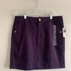 NWT GAP Plum Purple Stretch Skirt Women’s Size 6